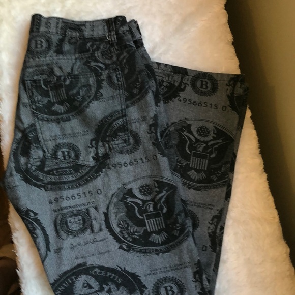 Young Rich and Famous NYC Mens Money Jeans Size 36 - Picture 1 of 6